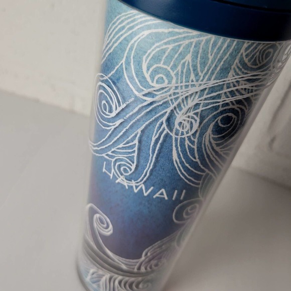Starbucks | Dining | Starbucks Hawaii Tumbler Illustrated Waves Ocean Blue  White 6oz Coffee Cup 213 | Poshmark